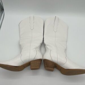 Rollda Women's Western Boots Cowboy Cowgirl Embroidered Knee-High Fashion Shoes